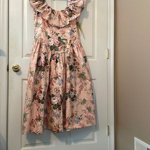 COPY - Vintage S.G. Gilbert floral party dress (NWT) size 14 - Peachy pink
